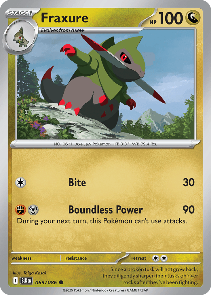 Fraxure Black Bolt card