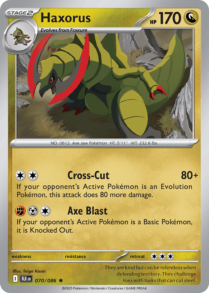 Haxorus Black Bolt card