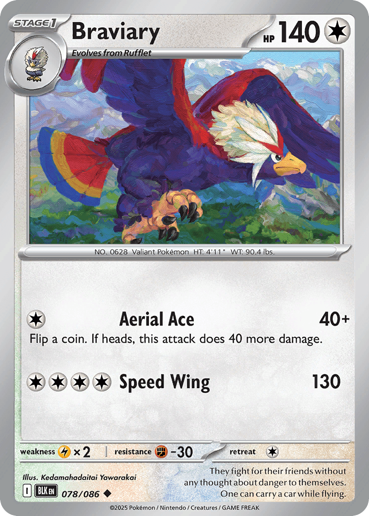 Braviary Black Bolt card